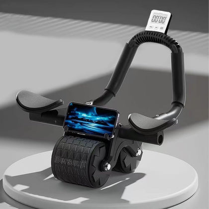 2026 Upgraded Ab Roller Wheel with Knee Mat &Timer - Automatic Rebound Abdominal Wheel with Elbow Support, Abs