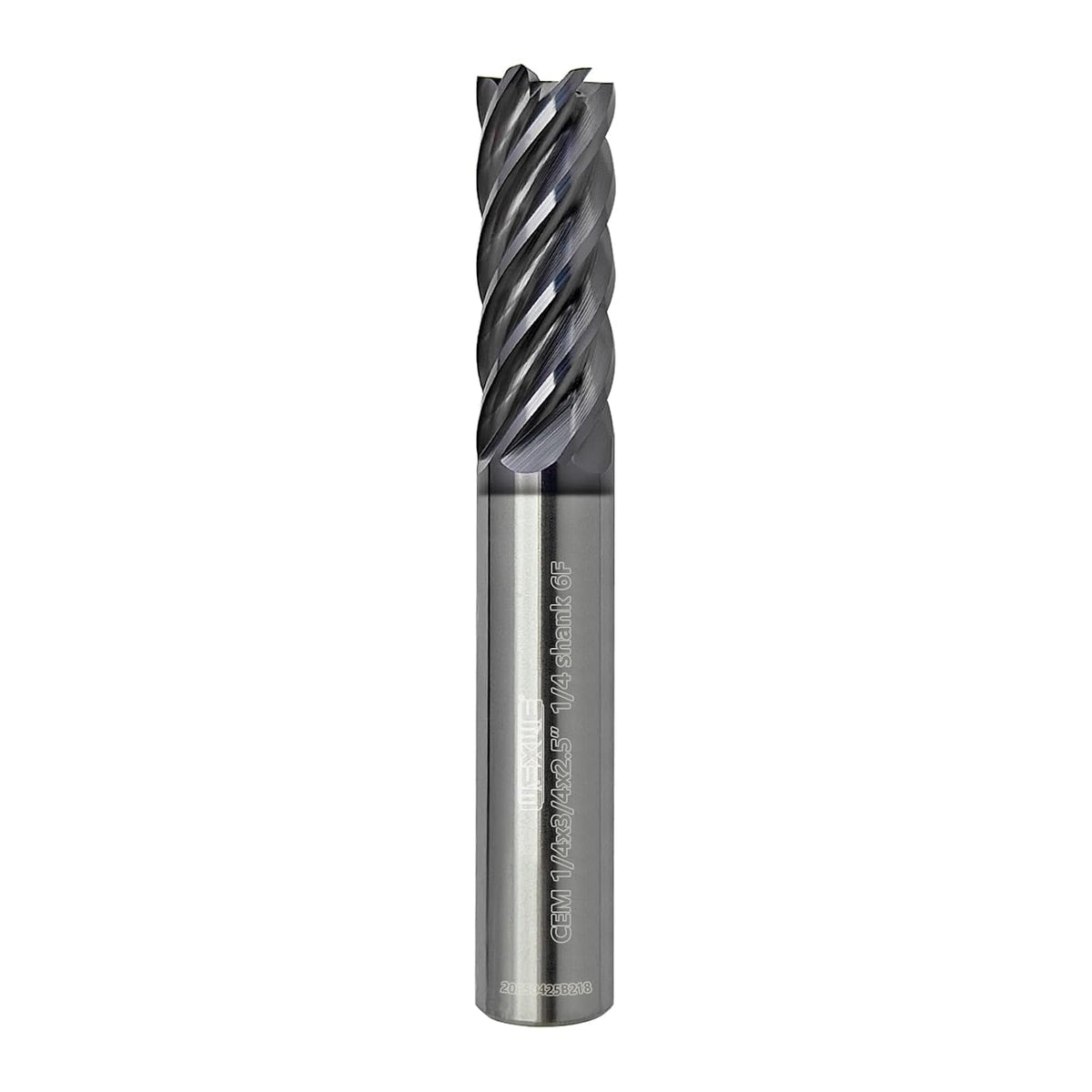 Tools Carbide End Mill Finish Machining Square Milling Cutter for Cutting Alloy Steels,Cast Iron, Hardened Steel - 6 Flute Cutting Tools 1/4 Shank (1/4-2.5" 1PCS)