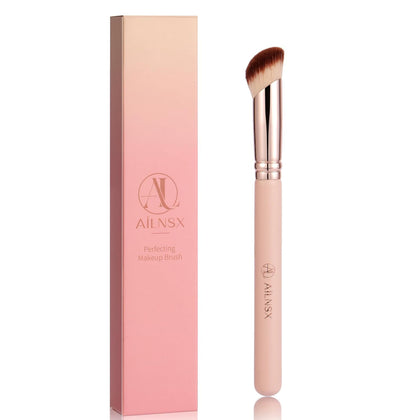 Angled Makeup Brush, Soft Dense Face Brush for Foundation, Concealer, Contour, Cream Blush and Powder, Slanted