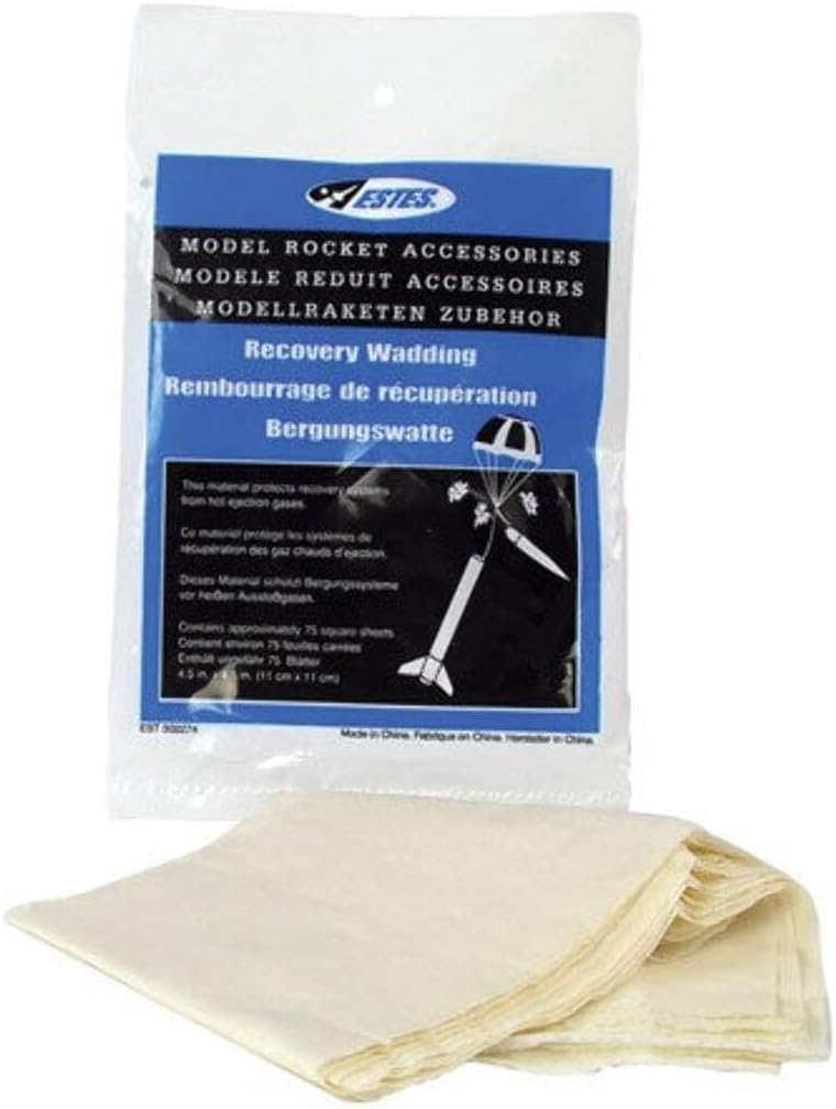 Model Rocket Recovery Wadding 2274, 75 Sheets - 3 Pack (225 Sheets in Total)