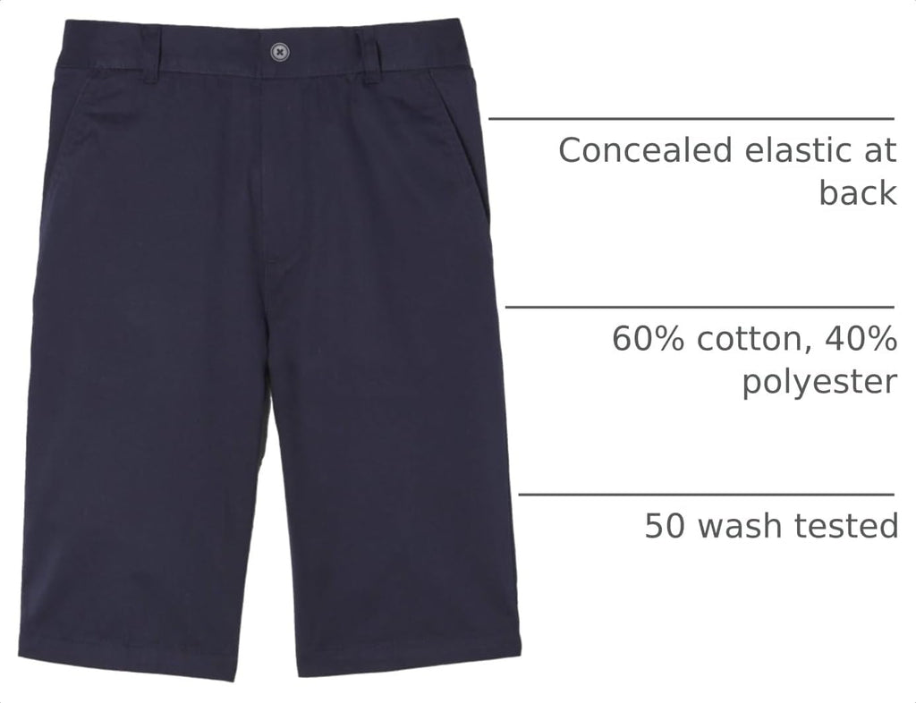 Boys Pull-on Twill Shorts School Uniform for Kids