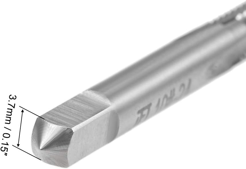 uxcell Machine Tap #10-24 UNC Thread 2B Class 3 Flutes High Speed Steel Screw Threading Tap Tapping Tool 5pcs