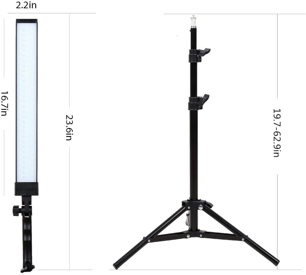 Photography Lighting, Handheld Wand LED Photo Studio Video Light | Adjustable Stick Kit with Stand Tripod and Bag for
