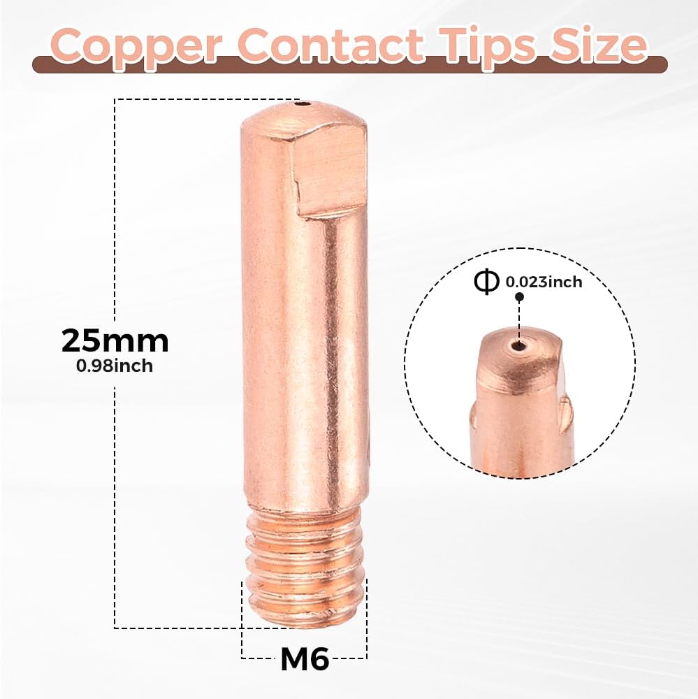 30 Pcs MIG Welding Contact Tips, 0.023" MIG Welder Gun Accessories