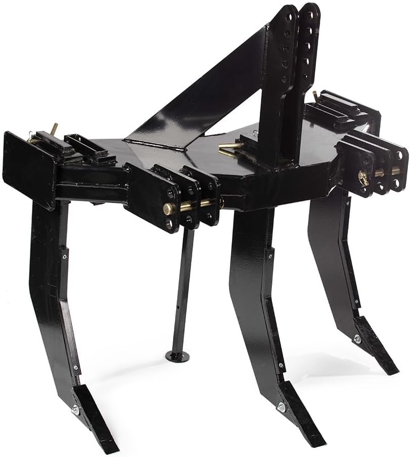 Titan Attachments 3 Shank Subsoiler Ground Ripper Fits Category 1 and 2, 3 Point Quick Hitch Compatible