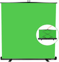 74x76in Collapsible Green Screen, Portable Chroma Key Panel Backdrop | Retractable Photo Background with