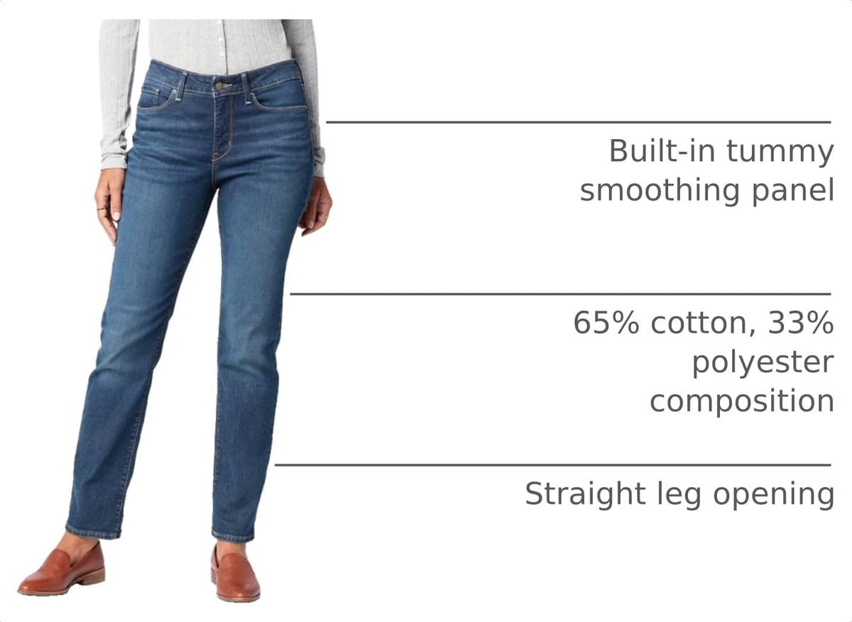 Women's Totally Shaping Mid Rise Straight Jeans