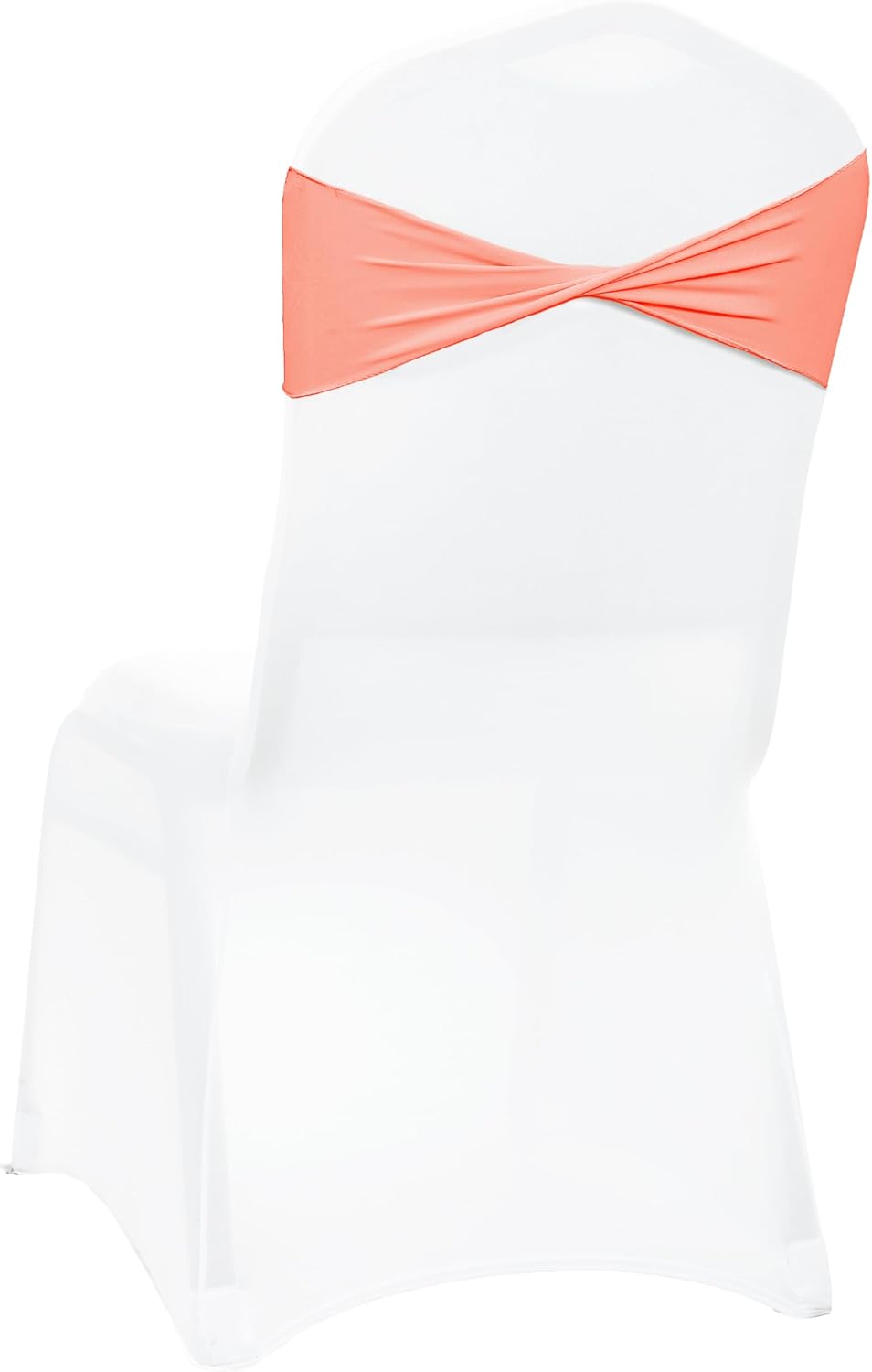 Pack of 25 Spandex Chair Sashes Without Slider Buckles – Peach