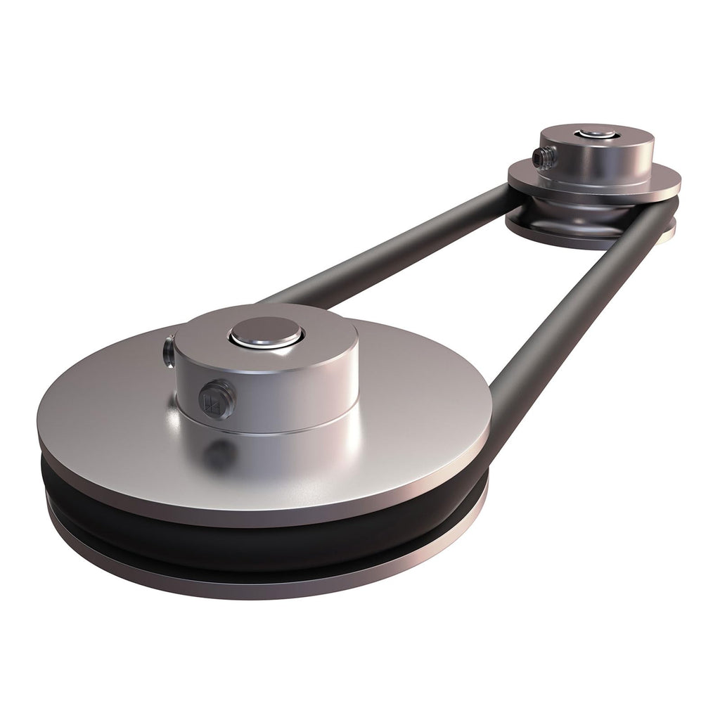 HARFINGTON Single Groove Pulley 8mm Fixed Bore 16mm Outer Diameter Aluminum Alloy with Hex Wrench for Drilling Machine 4mm PU Round Belt