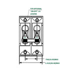 LENKRAD A-Series Red Toggle Circuit Breaker - Double Pole 15A