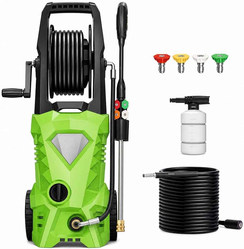 5000PSI Electric Pressure Washer 2026 2.8GPM High Power Washer with 4 Pressure Nozzle and Soap Bottle for Home, Car