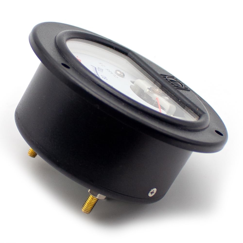 Round Black Analog Meter, Head Retro Dial VU Meter Level Meter Voltmeter with Yellow Backlight SD-65