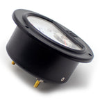 Round Black Analog Meter, Head Retro Dial VU Meter Level Meter Voltmeter with Yellow Backlight SD-65