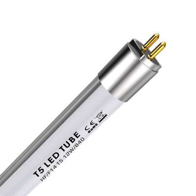 F14T5CW LED Bulb T5, 22 Inch, 12W, 1550lm, 4000K, 840, Cool White, LED Tube for EVG, 140 Degree, G5 Socket