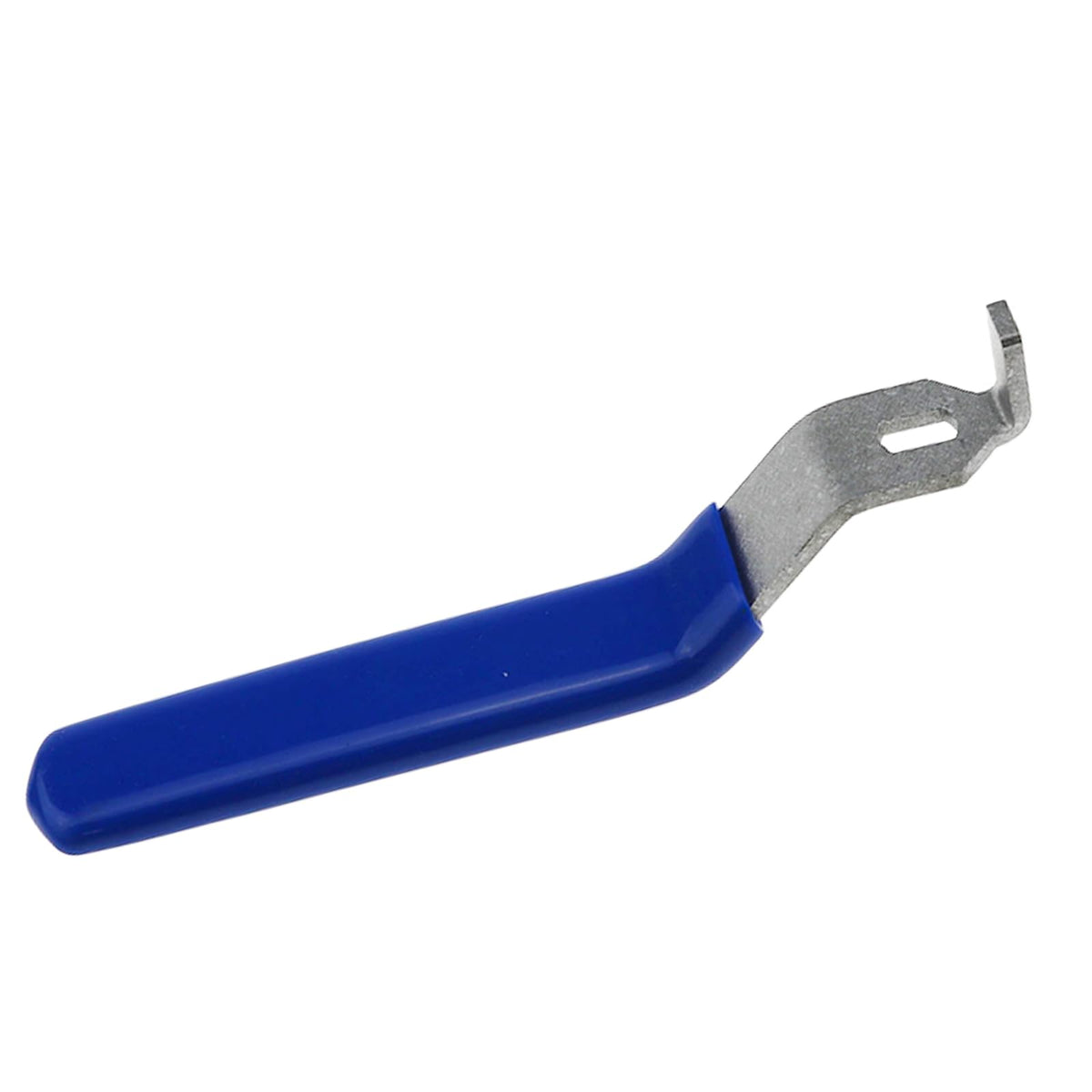 HLGHLG Stainless Steel Lever Handle with M8 Nut for DN15 Ball Valve, Quarter Turn Operation, Blue Plastic Grip & Chrome Plated Finish (DN15 1/2")