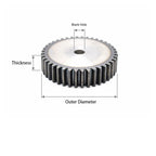 4 Mod Cylindrical Gear 12-21 Tooth Metal Transmission Gear 56-92mm