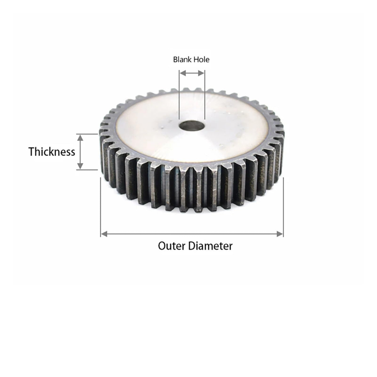 4 Mod Cylindrical Gear 12-21 Tooth Metal Transmission Gear 56-92mm