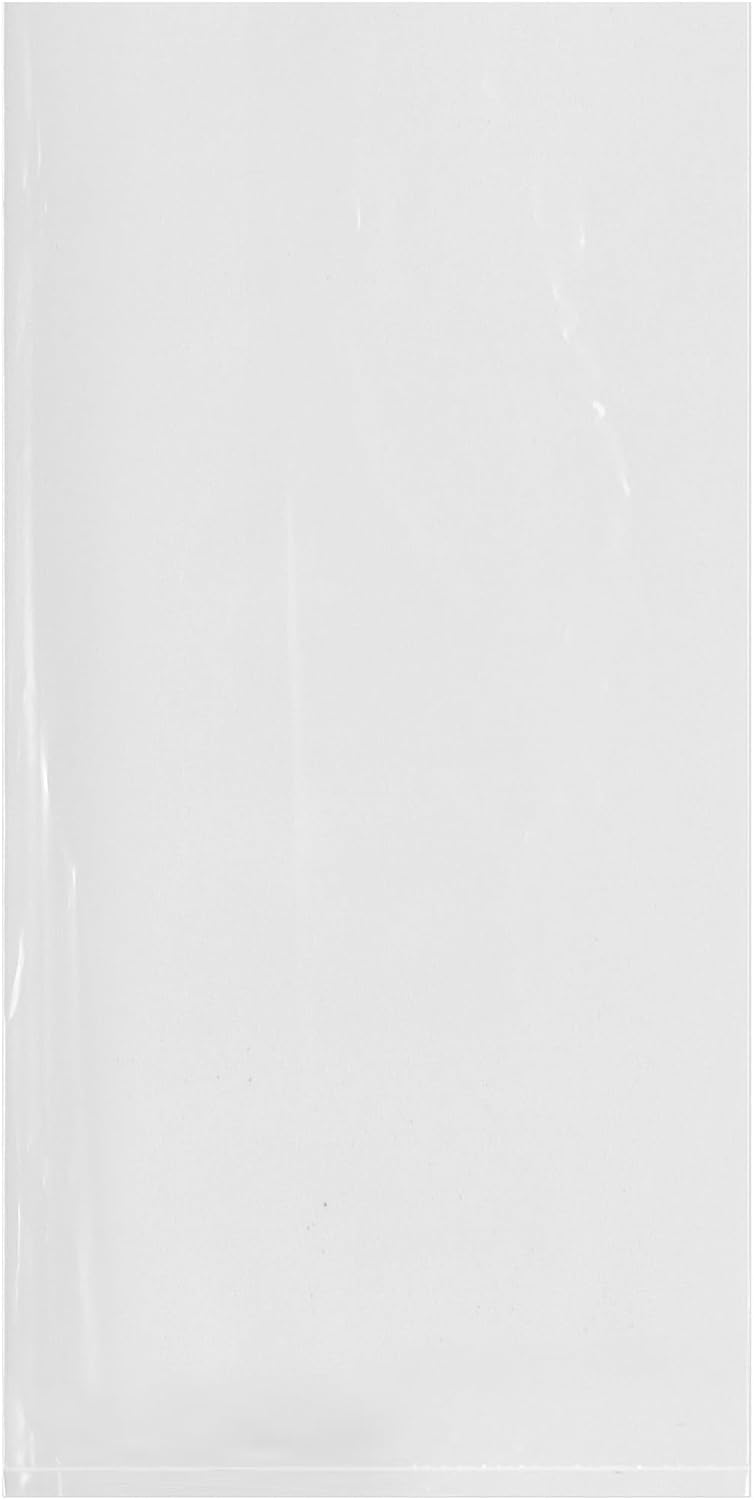 6 x 12 inch, 4 Mil Flat Open Clear Poly Bags (Pack of 100)
