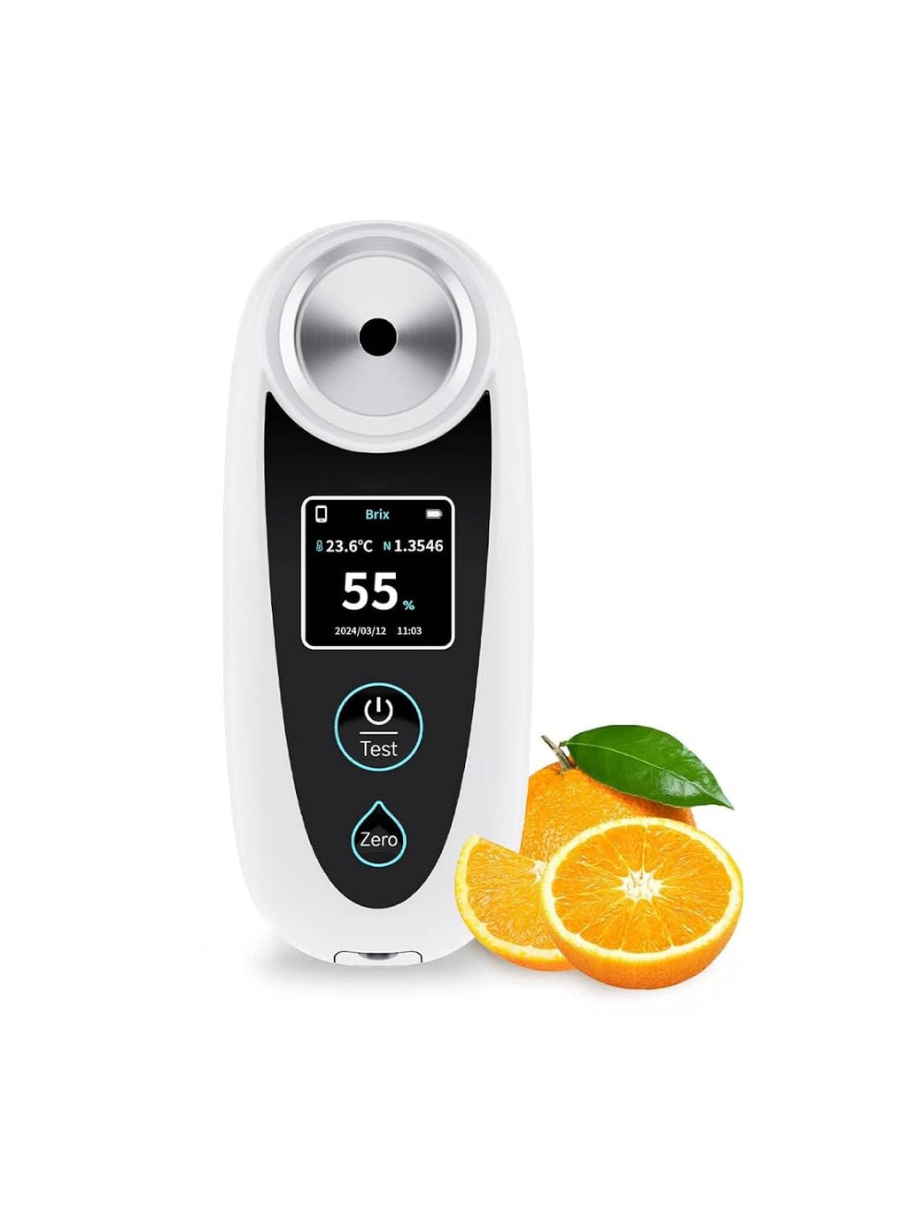 Digital Brix Refractometer, ±0.1%, Precisionwith ATC, Rechargeable & Portable