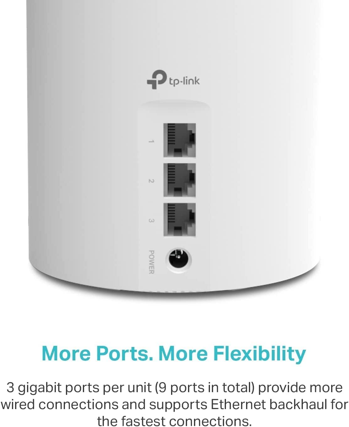 Deco X55 AX3000 WiFi 6 Mesh System - Covers up to 6500 Sq.Ft, Replaces Wireless Router and Extender, 3 Gigabit Ports