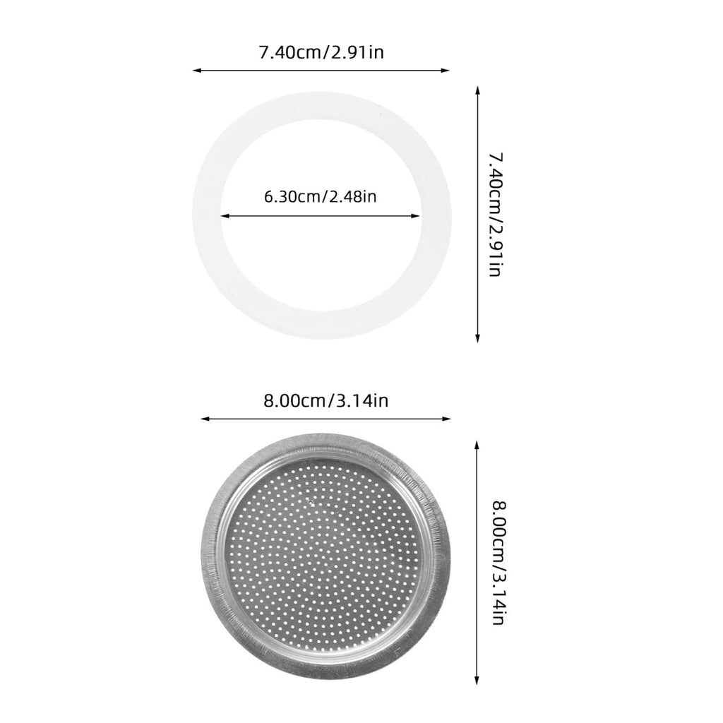 Kichvoe 3+1 Pcs Replacement Silicone Gasket Seal Rings for 9 Cup Pots