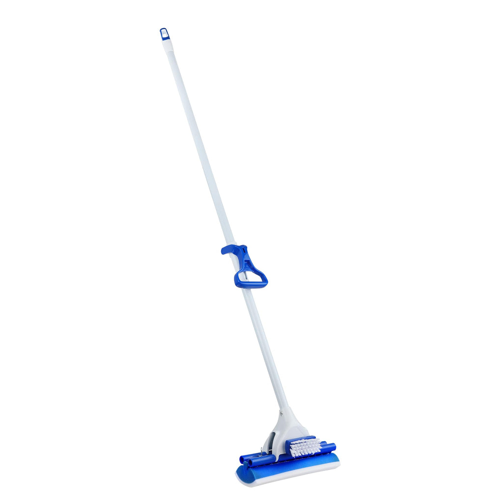 Magic Eraser Roller Floor Mop, White/Blue