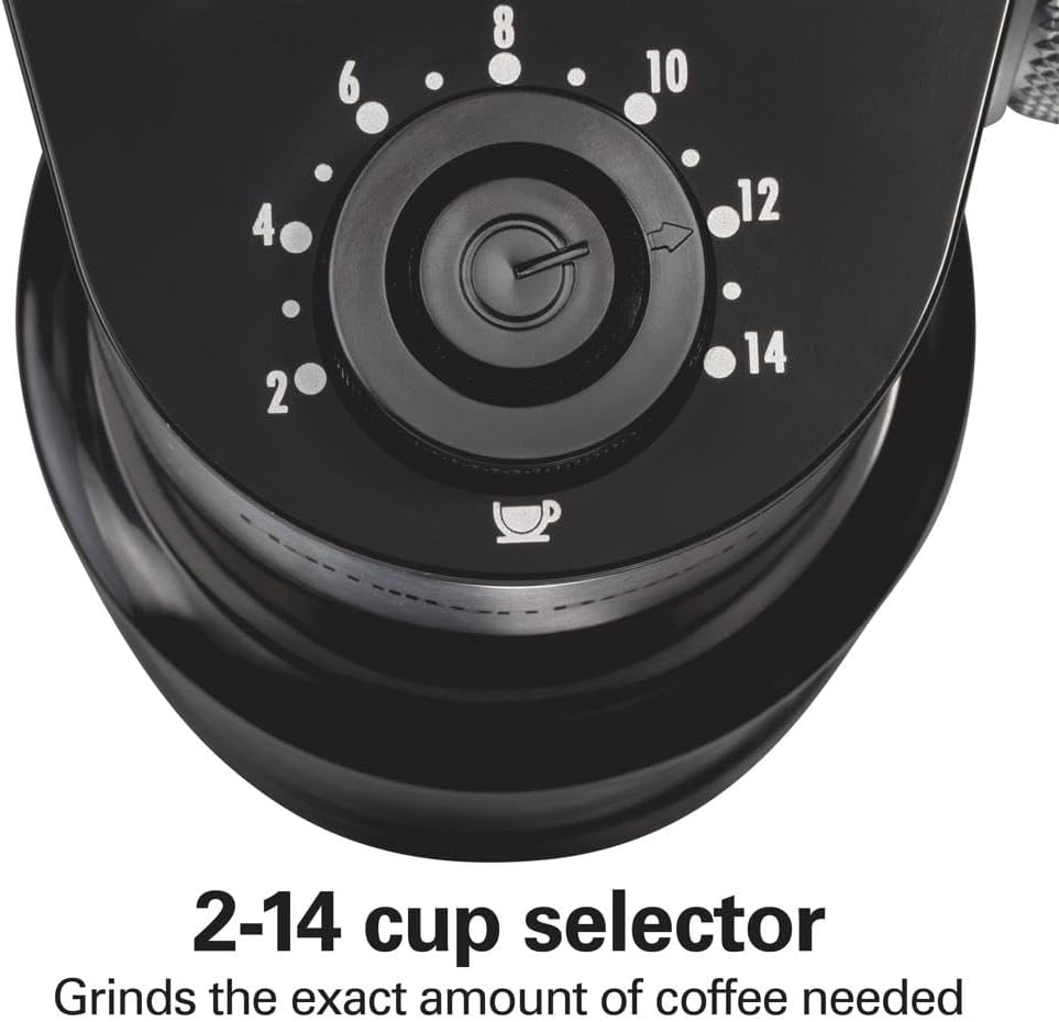 Electric Burr Coffee Grinder with Large 16 oz. Hopper | 18 Grind Settings For Espresso To French Press Coffee | Makes