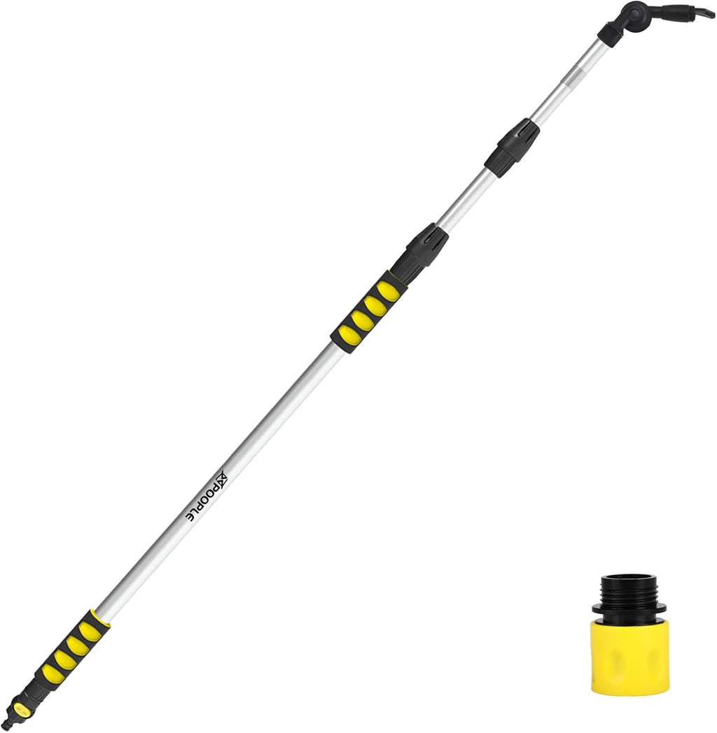 12ft (20ft Reach) Gutter Cleaning Tools from The Ground, Telescoping Rain Gutter Cleaner Tool, 270° Rotatable Gutters