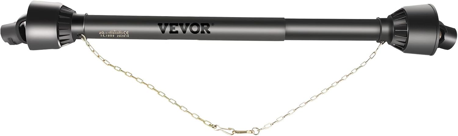 PTO Shaft 1-3/8" PTO Drive Shaft 6 Spline End Round End Driveline | For Bush Hog/Finish Mower/Rotary Cutter/Wood