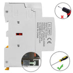 Hofwgele HCH8s-63 DC Contactor 24V Coil 63A 2NO 2 Pole Universal Circuit Control Automatic Modular Contactor Household Circuit Control Din Rail Mount 2Pole 24V DC Coil contactor