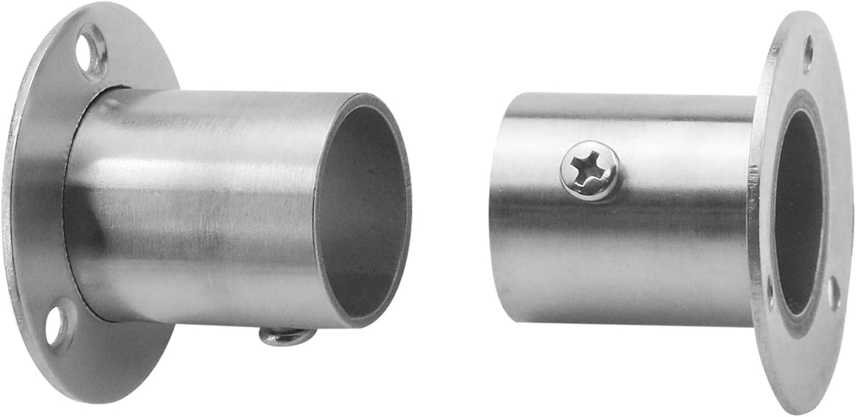 Antrader Stainless Steel Closet Rod Flange,1 Inch Adjustable Socket Bracket