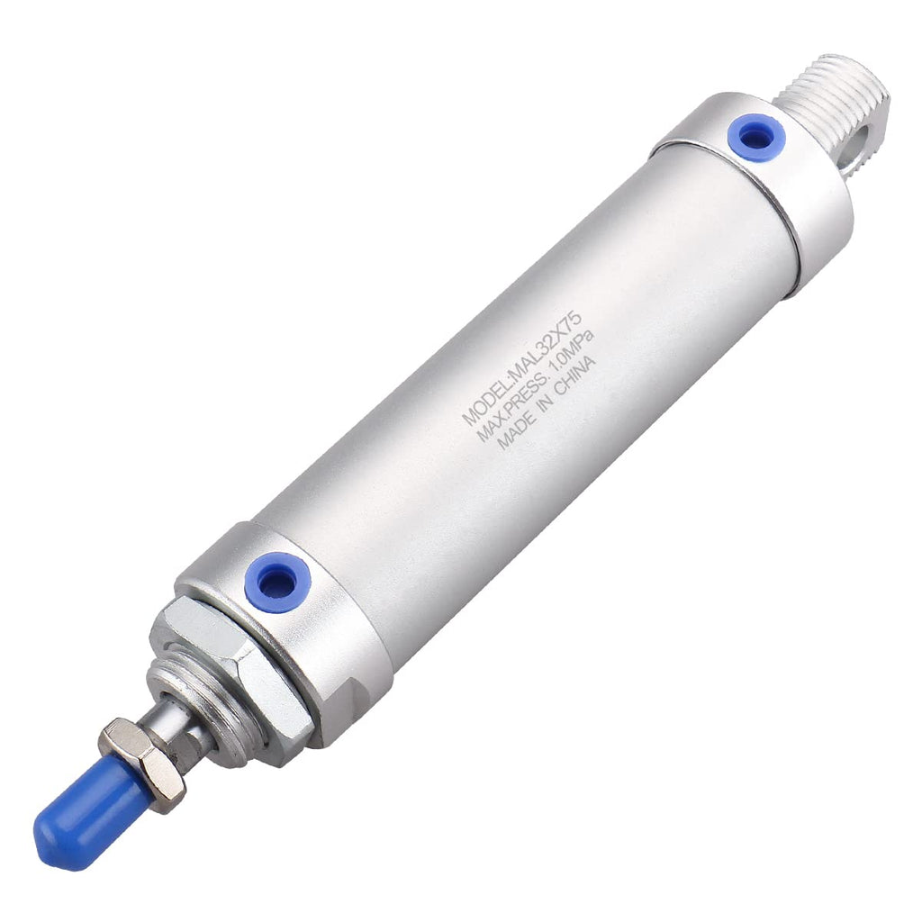 BAOMAIN Mini Pneumatic Air Cylinder 1-1/4" Bore 3" Stroke MAL 32x75