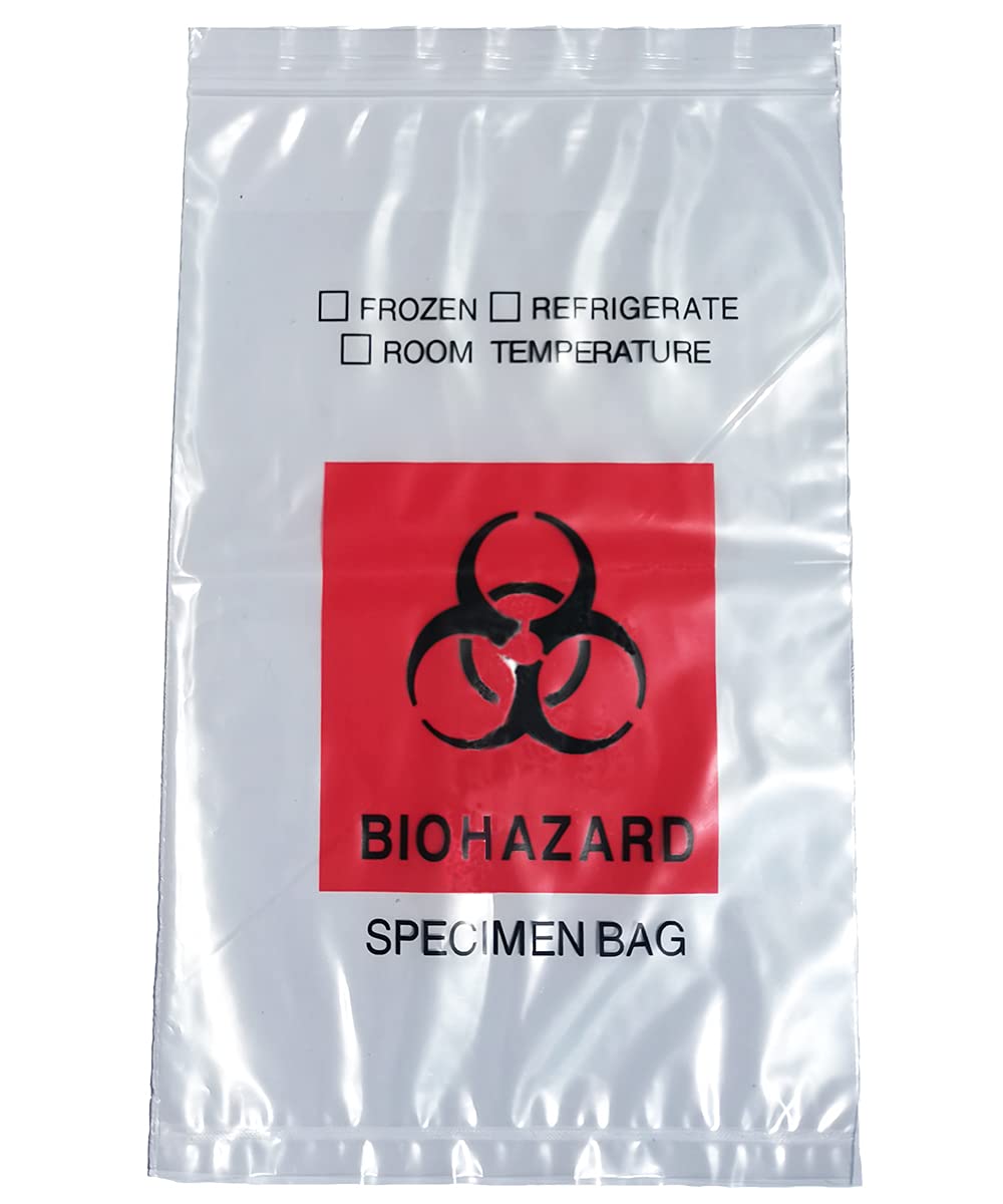 Biohazard Specimen Bags,500pcs 6x9in/15x25cm Sample Bags