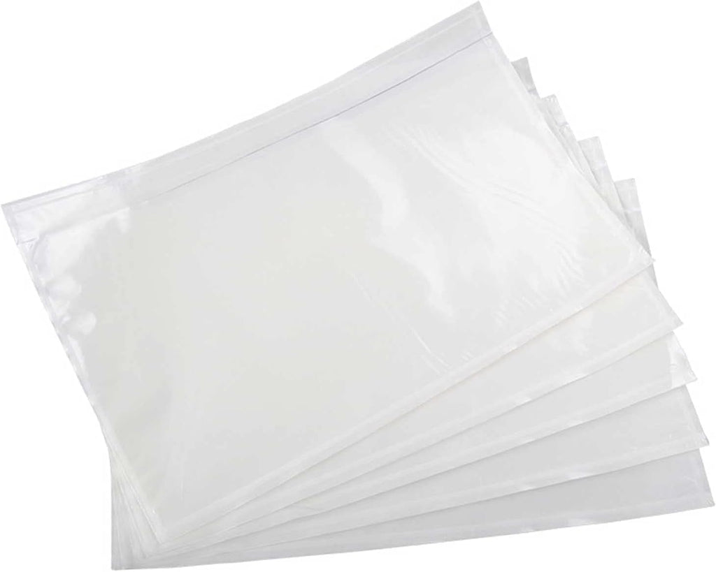 6" x 9" Clear Shipping Label Sleeves, Self-Adhesive Packing Slip Pouches, Top Loading Packing List Envelopes for