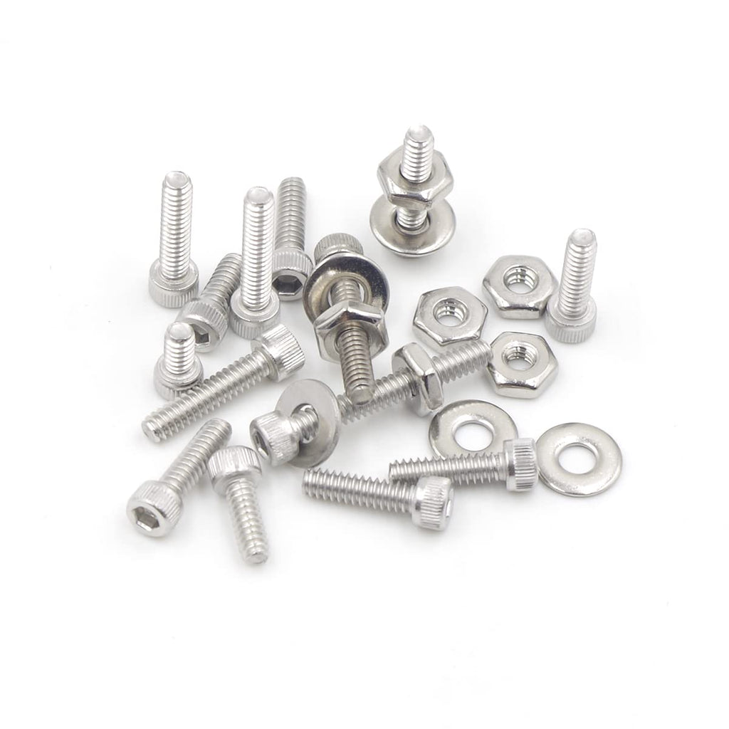 #6-32 UNC 304 SS Knurled Socket Head Cap Screws Nuts & Washers Kit
