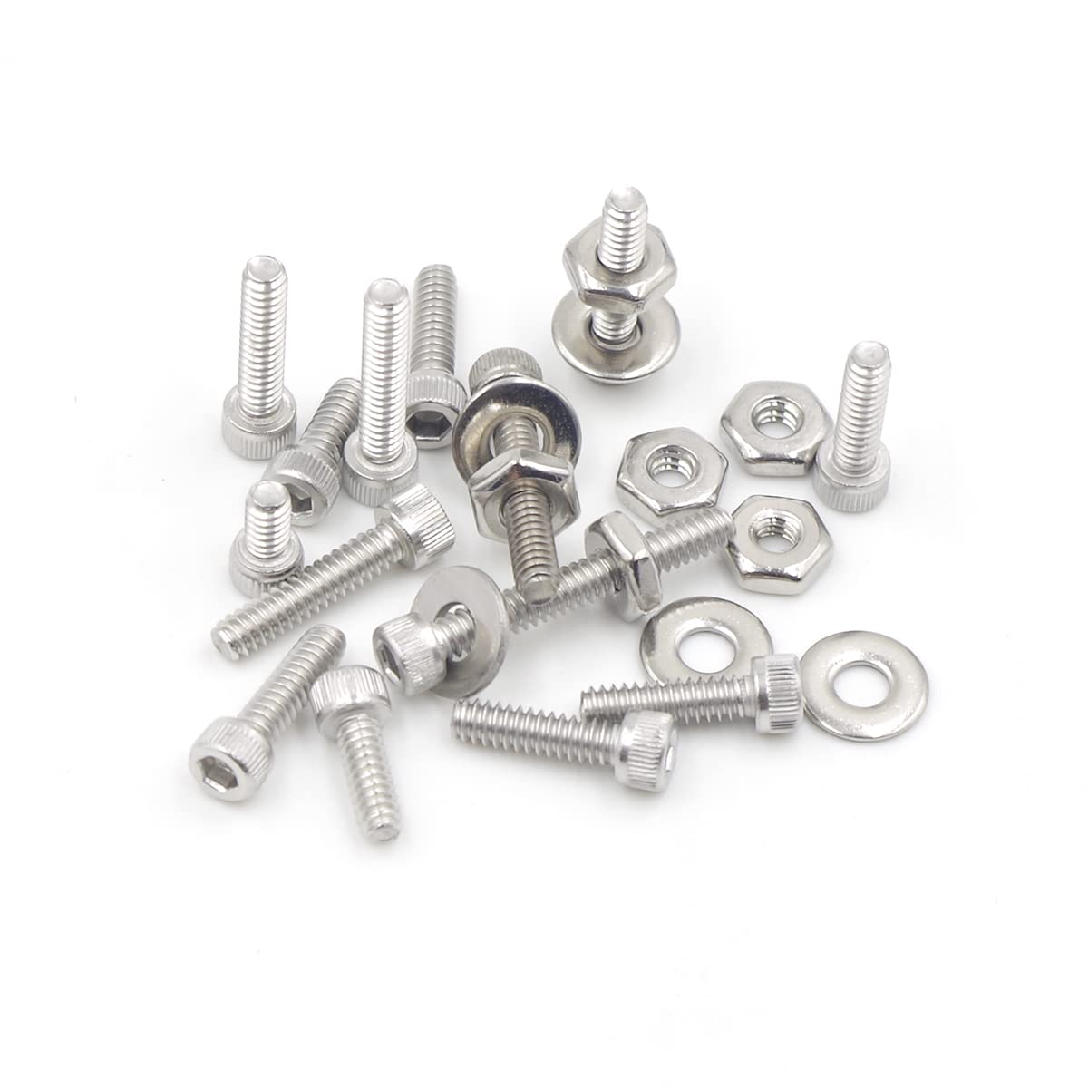 #6-32 UNC 304 SS Knurled Socket Head Cap Screws Nuts & Washers Kit