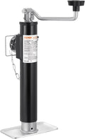 Trailer Jack, 2000 lbs Dynamic Load Capacity, Weld-on Pipe-Mount Swivel, 10" Lift Stand with Handle for RV, Horse