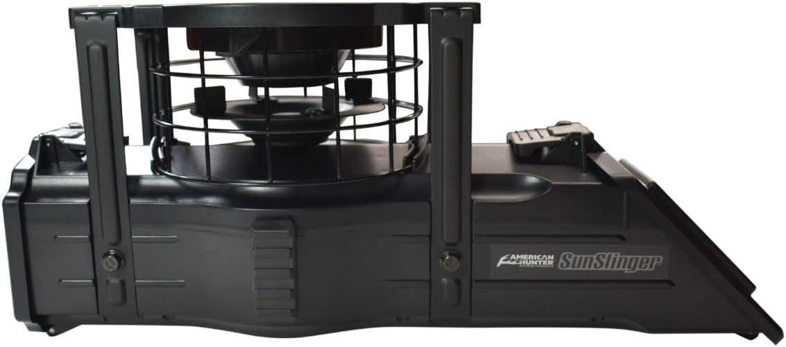 Sunslinger Digital Weather Resistant Hunting Deer Game Feeder Kit with Integrated Solar Panel (6v Spring Top Battery