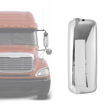 Chrome Cover Door Mirror Fit For Freightliner Columbia 2000-2015 Semi Truck, Mirror Cover Left Driver Side