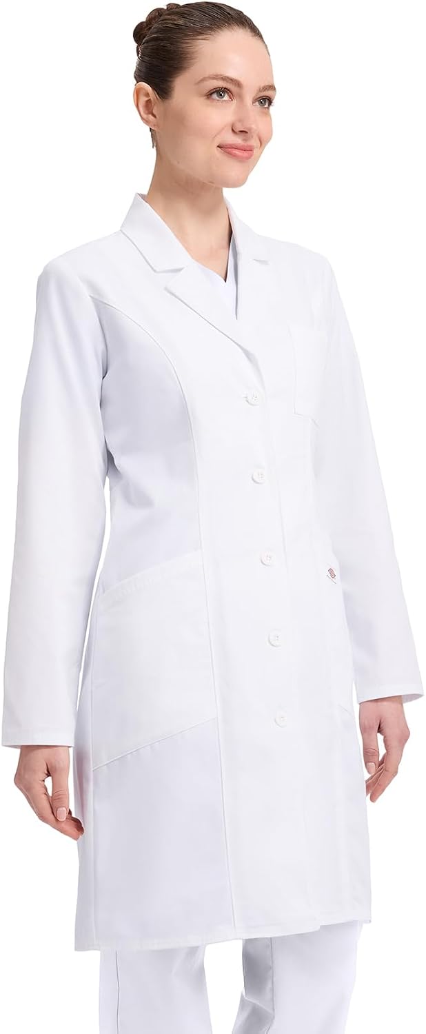 Contemporary Fit Women's 37" Twill Fitted Lab Coat 82401