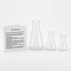 Plastic Conical Flask Set 50ml 100ml 500ml – Semi-Transparent Lab Flask for Teaching, Demonstration & Display