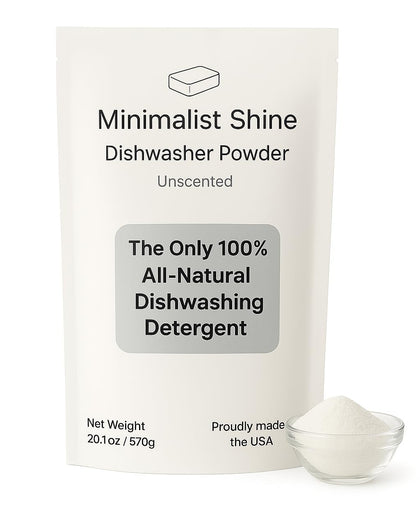 Dishwasher Detergent, 60 Loads, 100% Plastic-Free Dishwashing Soap, Eco-Friendly, All Natural Sustainable Dishwasher