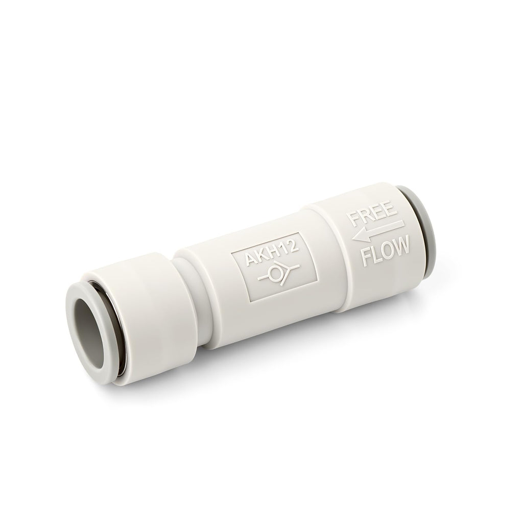 GASHER 1/2OD Pneumatic Check Valve AKH 12-00 White