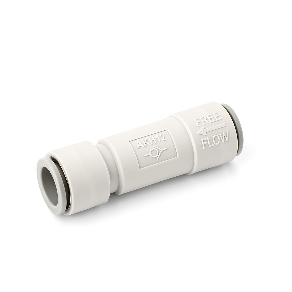 GASHER 1/2OD Pneumatic Check Valve AKH 12-00 White