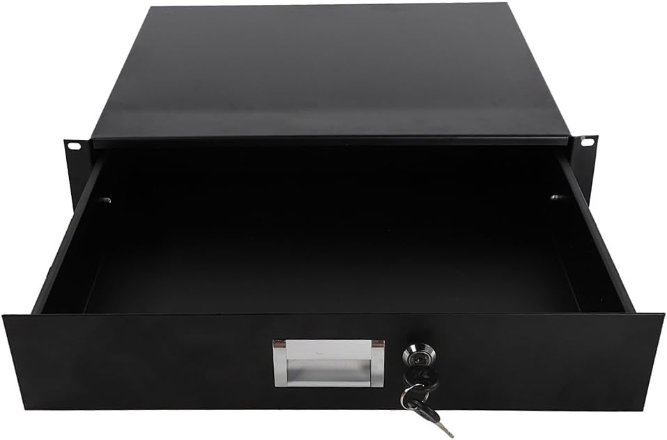 Ktaxon 2U Rack Mount Drawer for 19 Inch AV/Network/DJ Equipment Racks