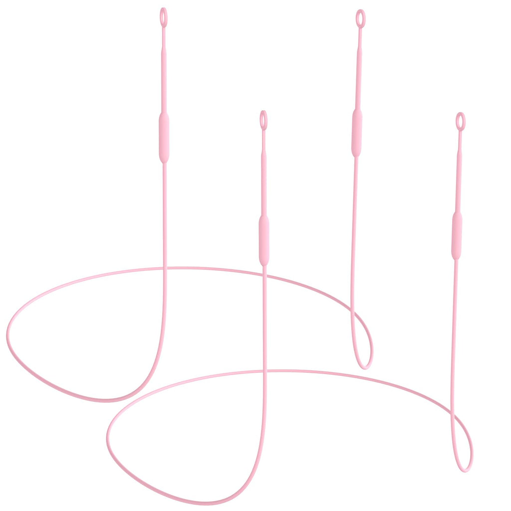Earplug Lanyard [2 pcs] with Magnetic Tug-Resistant Safety Cord Pink
