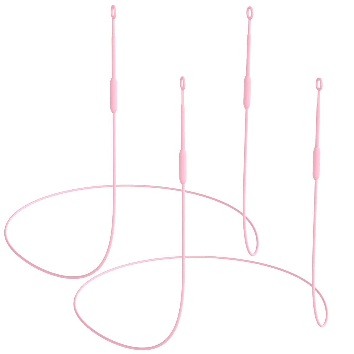 Earplug Lanyard [2 pcs] with Magnetic Tug-Resistant Safety Cord Pink