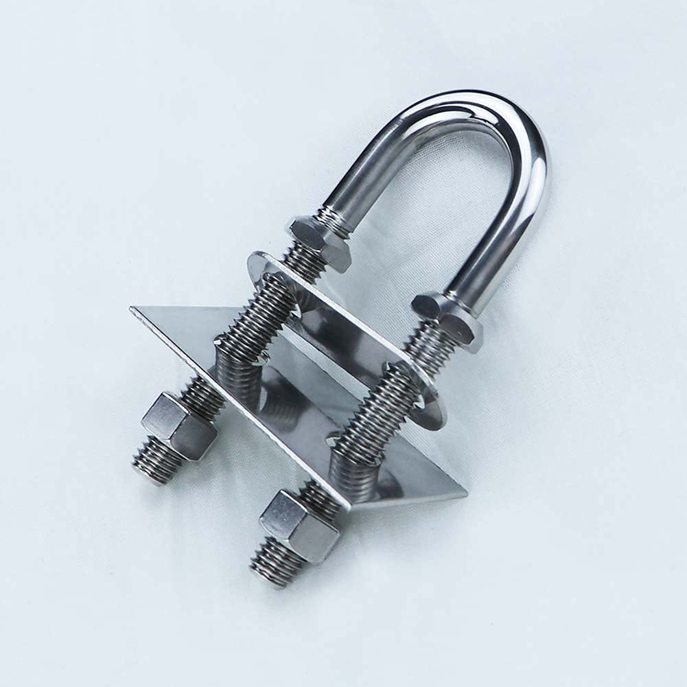 4 Inch Stainless Steel Marine Boat Stern Bow Eye Tie Down U Bolt (2PCS)