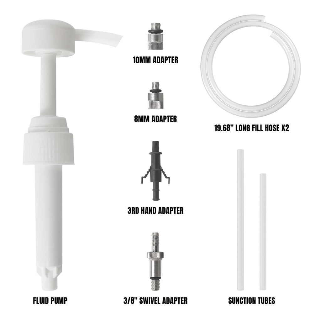 Thorstone Lower Unit Gear Oil Pump for Quart Bottles with Adapters