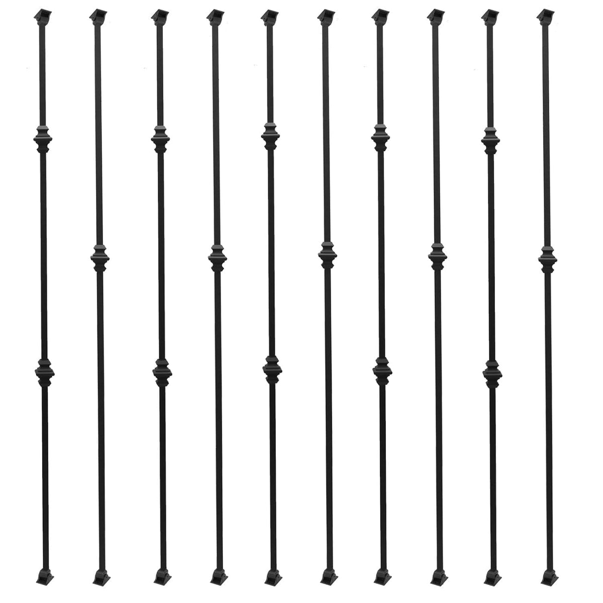 10-Pack Iron Balusters 44" Wrought Iron Stair Spindles